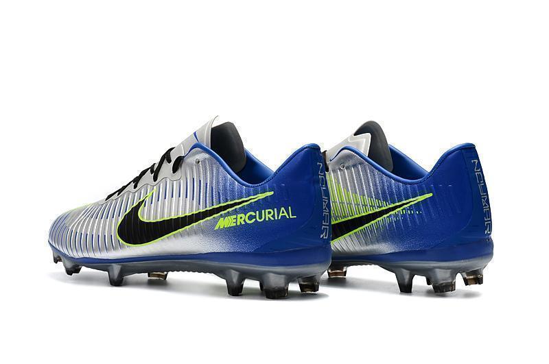 Nike Mercurial Vapor XI FG Soccer Cleats Silver Grey Blue Black