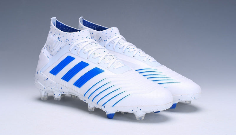 New Adidas Predator 19.1 FG Soccer Cleats Shoes White Blue