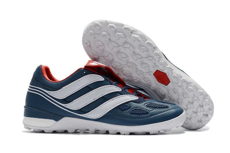 Adidas Predator Precision Turf Soccer Cleats Blue Grey White Red