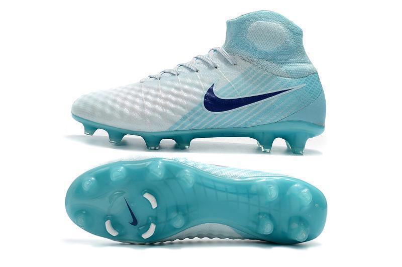 New Nike Magista Obra II Soccer Cleats Shoes White light blue dark blue