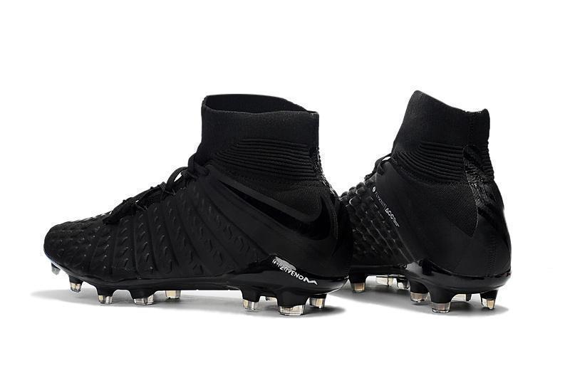 Nike Hypervenom Phantom III DF FG Soccer Cleats All Black