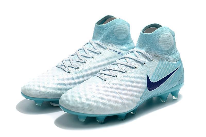 New Nike Magista Obra II Soccer Cleats Shoes White light blue dark blue