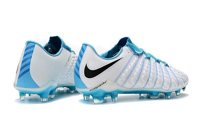 New NIke Hypervenom Phantom III DF FG Soccer Cleats Shoes White Light Blue