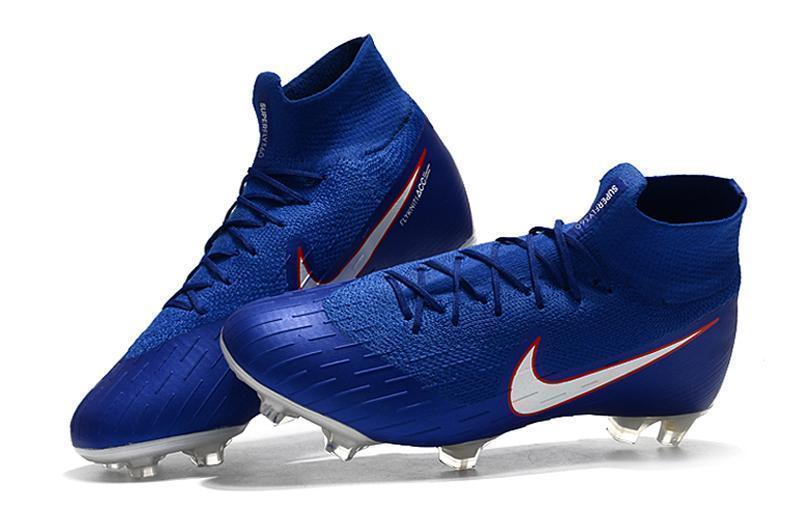 NIKE Mercurial Superfly VI 360 Elite FG Blue White Orange Lining