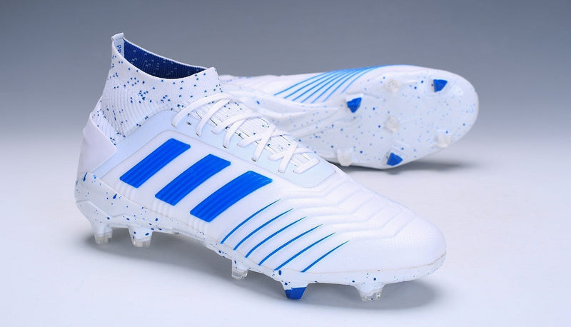 New Adidas Predator 19.1 FG Soccer Cleats Shoes White Blue