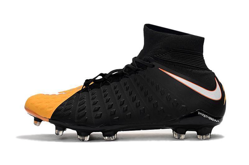 Nike Hypervenom Phantom III DF FG Soccer Cleats Black Laser Orange