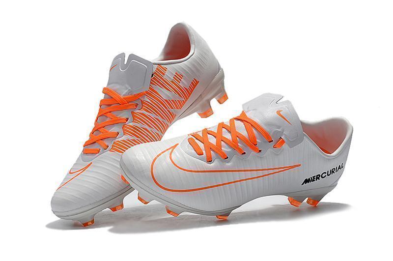 Nike Mercurial Vapor XI FG Soccer Cleats White Orange Black