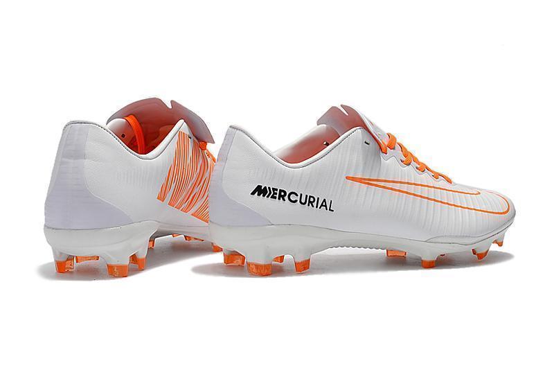 Nike Mercurial Vapor XI FG Soccer Cleats White Orange Black