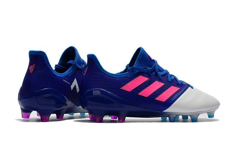 Adidas ACE 17.1 Primeknit Soccer Cleats Blue Pink White