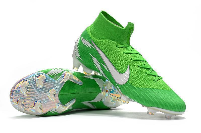 NIKE Mercurial Superfly VI 360 Elite FG Green White High Cut