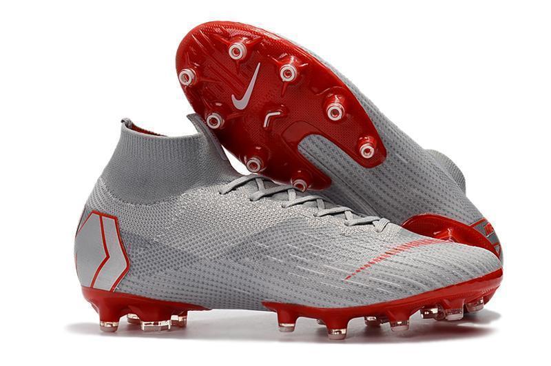 NIKE Mercurial Superfly VI 360 Elite AG High Cut Silver Red