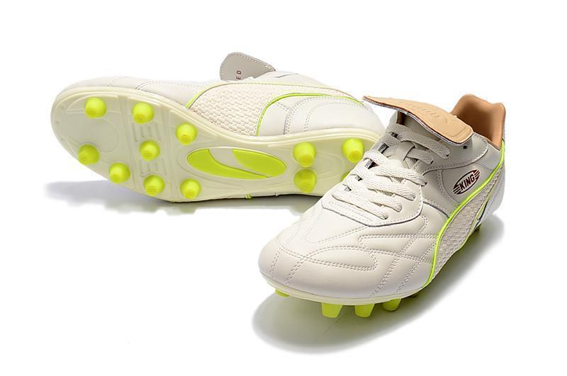 Puma King FG Football Shoes White/Green