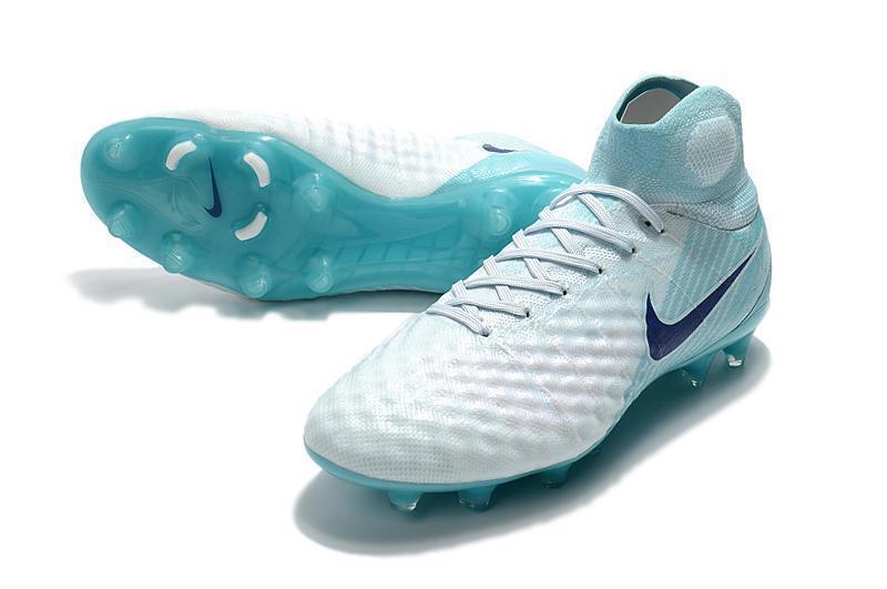 New Nike Magista Obra II Soccer Cleats Shoes White light blue dark blue