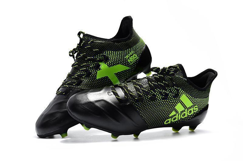 New Adidas X Series Leather FG Soccer Cleats Shoes Black Green