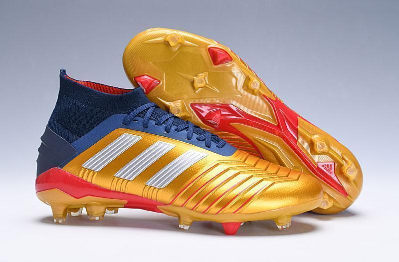 New Adidas Predator 19.1 FG Soccer Cleats Shoes Orange Blue