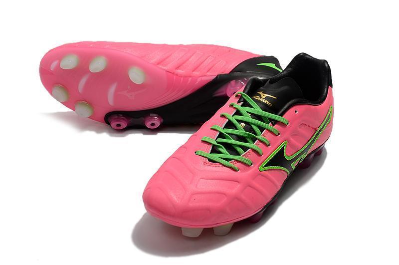 Mizuno Rebula V1 FG Soccer Cleats Pink Black Green