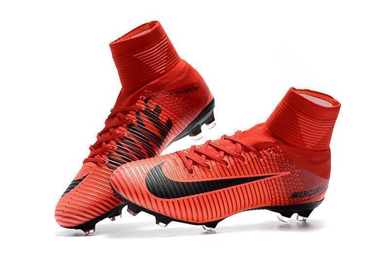 Nike Mercurial Superfly V FG Soccer Cleats Red Black