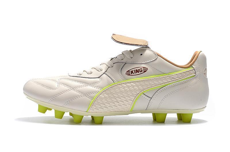 Puma King FG Football Shoes White/Green