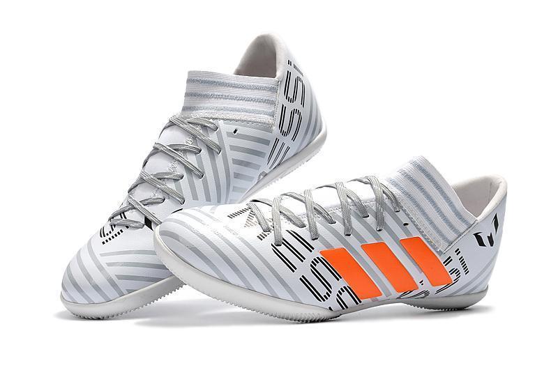 New Adidas Nemeziz Series TF Soccer Cleats Shoes White Gray Orange