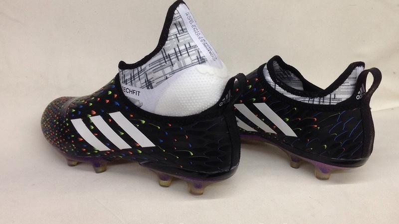 New Adidas Glitch Skin 17 FG Soccer Cleats Shoes Core Black Solar Red White