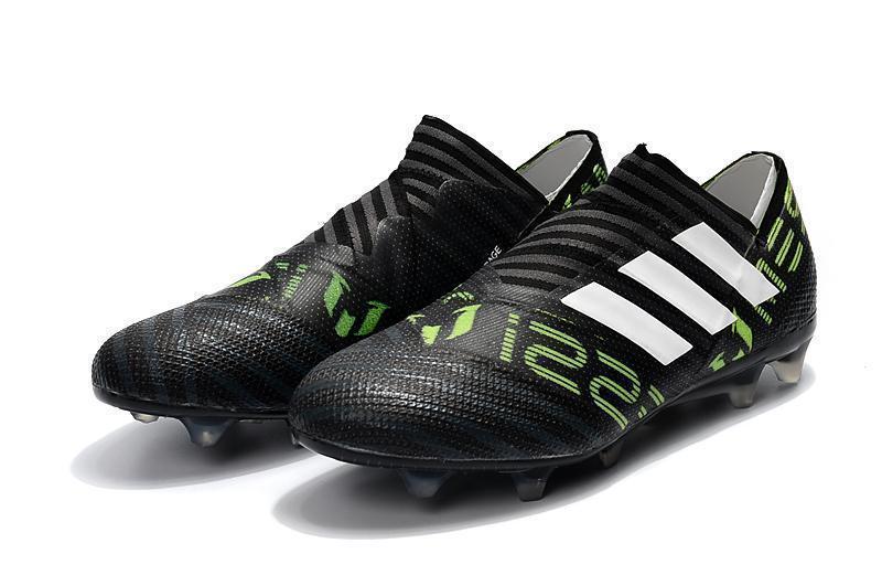 New Adidas Nemeziz FG Agility TPU Soccer Cleats Shoes Black Green White