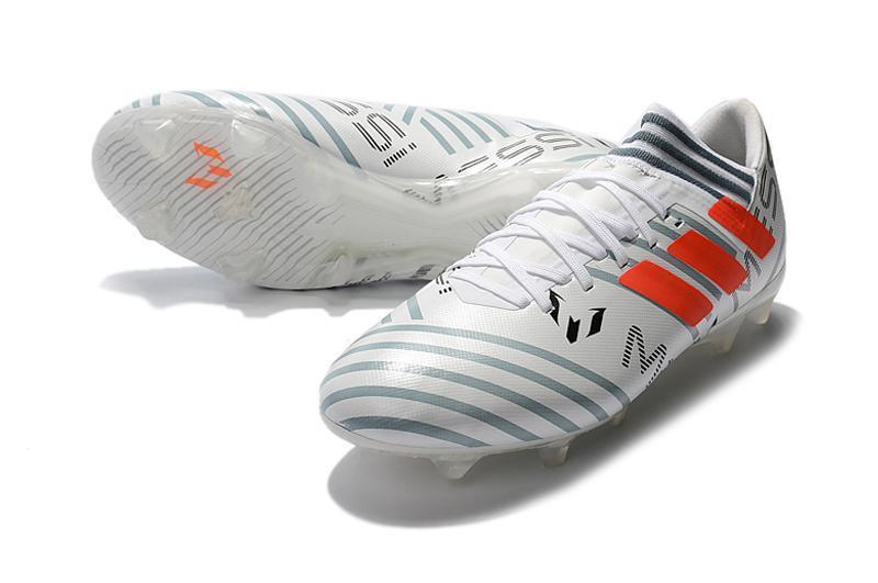 New Adidas Nemeziz Messi FG Soccer Cleats Shoes Sliver Gray Orange