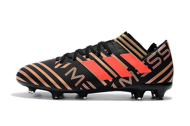 New Adidas Nemeziz Messi FG Soccer Cleats Shoes Black Gold Orange