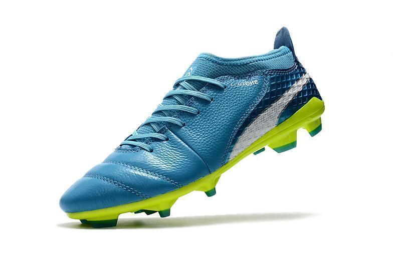 Puma One FG Football Boots - BlueWhiteGreen