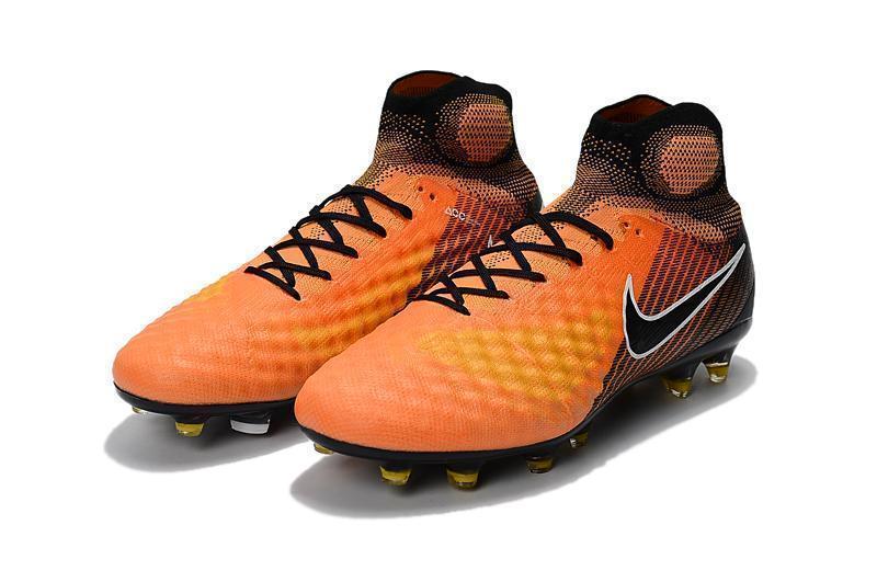 New Nike Magista Obra II FG Soccer Cleats Shoes Orange Black Stripe