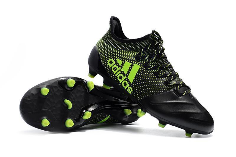 New Adidas X Series Leather FG Soccer Cleats Shoes Black Green