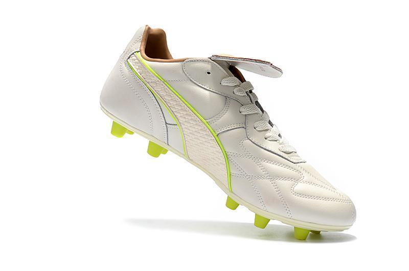 Puma King FG Football Shoes White/Green