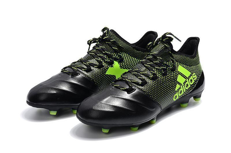 New Adidas X Series Leather FG Soccer Cleats Shoes Black Green