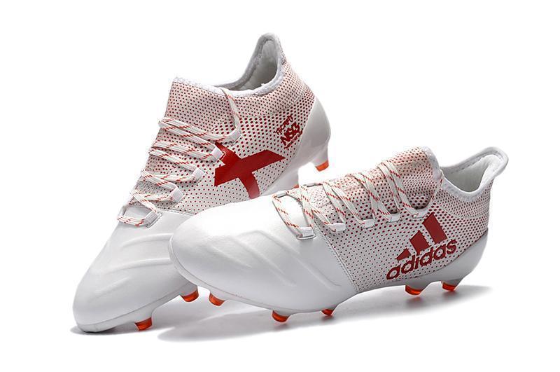 New Adidas X Series Leather FG Soccer Cleats Shoes White Orange