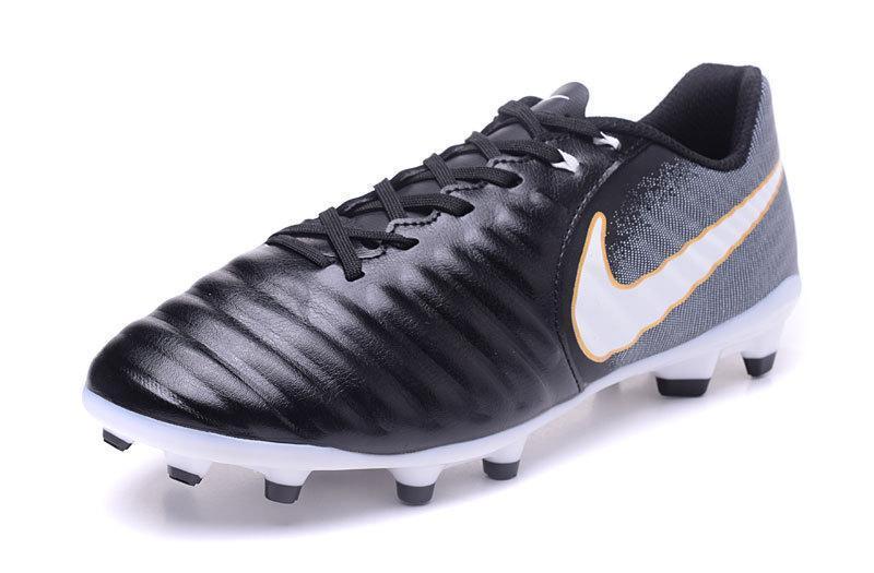 Nike Tiempo Legend VII FG Soccer Cleats Black White Orange