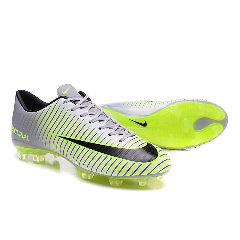 Nike Mercurial Vapor XI FG Soccer Cleats Grey White Green