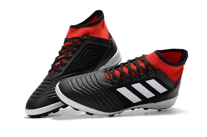 New Adidas Predator TF Primeknit Soccer Cleats Shoes Black White Red