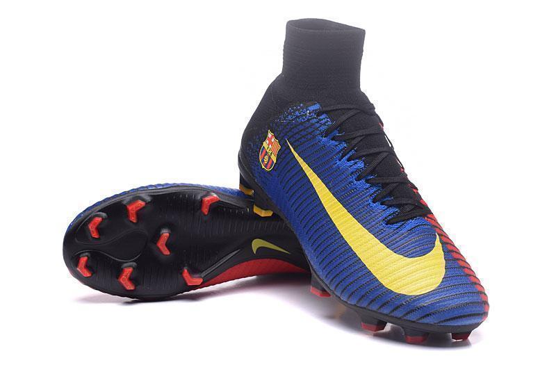 Nike Mercurial Superfly V FC Barcelona FG Soccer Cleats Blue Red Black