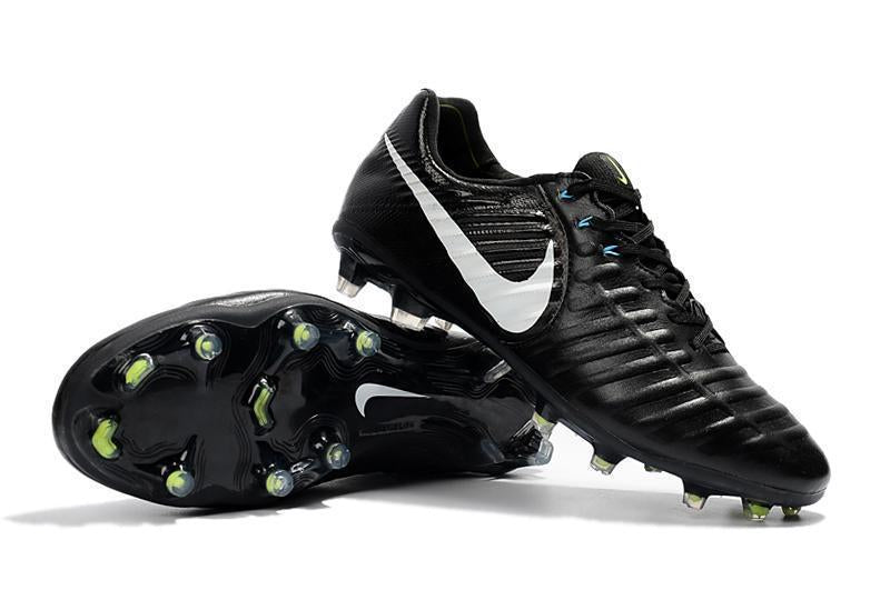 New Nike Flyknit Tiempo Legend FG Soccer Cleats Shoes  Black White