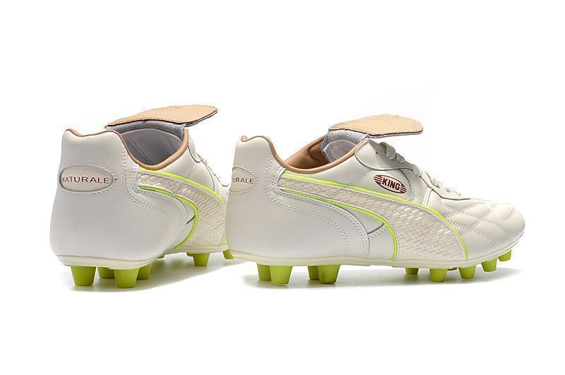 Puma King FG Football Shoes White/Green