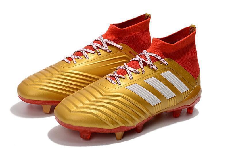 Adidas Predator 18.1 FG Soccer Cleats Golden Core White Red