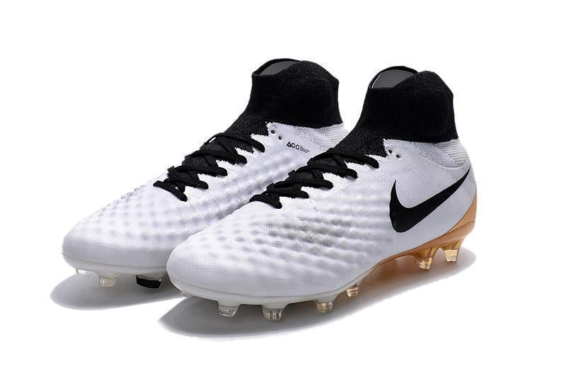 New Nike Magista Obra II FG Soccer Cleats Shoes White Gold