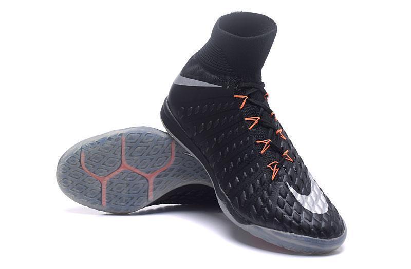 New Nike HypervenomX Proximo II Dynamic Fit IC HP30027 Soccer Cleats Shoes Black Orange Silver