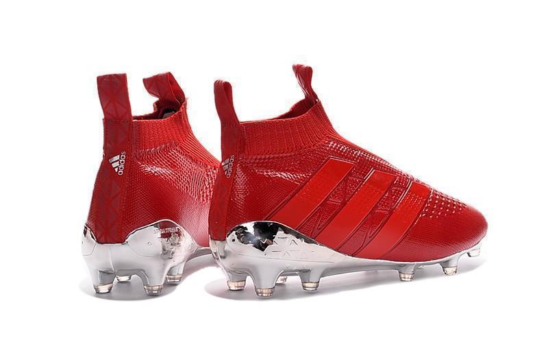 Adidas ACE 16+ Purecontrol FG/AG Soccer Cleats Red Silver