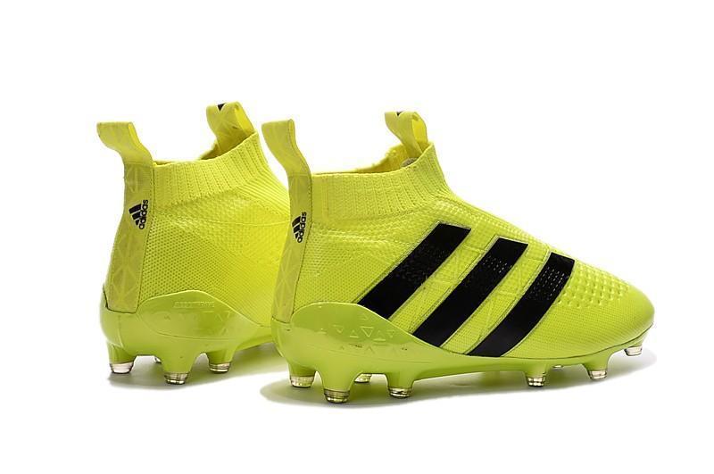 Adidas ACE 16+ Purecontrol FG/AG Soccer Cleats Solar Yellow Black