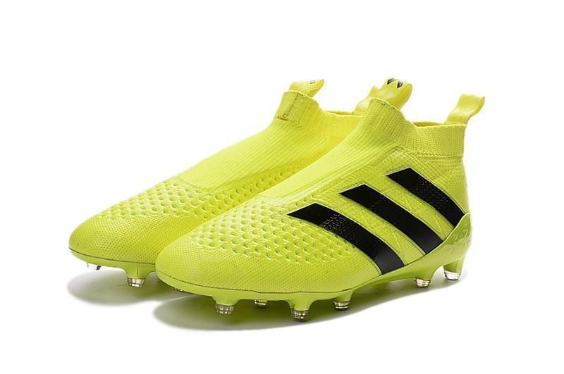 Adidas ACE 16+ Purecontrol FG/AG Soccer Cleats Solar Yellow Black