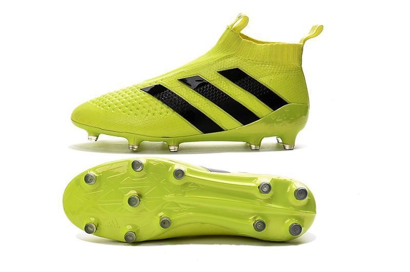 Adidas ACE 16+ Purecontrol FG/AG Soccer Cleats Solar Yellow Black