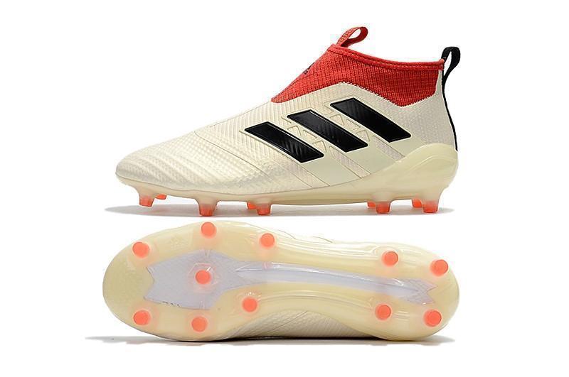 Adidas Ace 17+ Purecontrol FG Champagne Soccer Cleats White Red Black