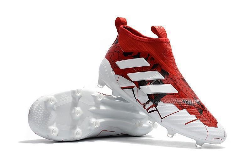 Adidas Ace 17+ Purecontrol  FG Soccer Cleats White Solar Red