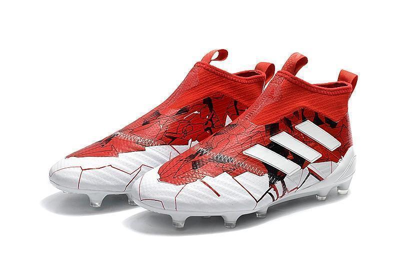 Adidas Ace 17+ Purecontrol  FG Soccer Cleats White Solar Red