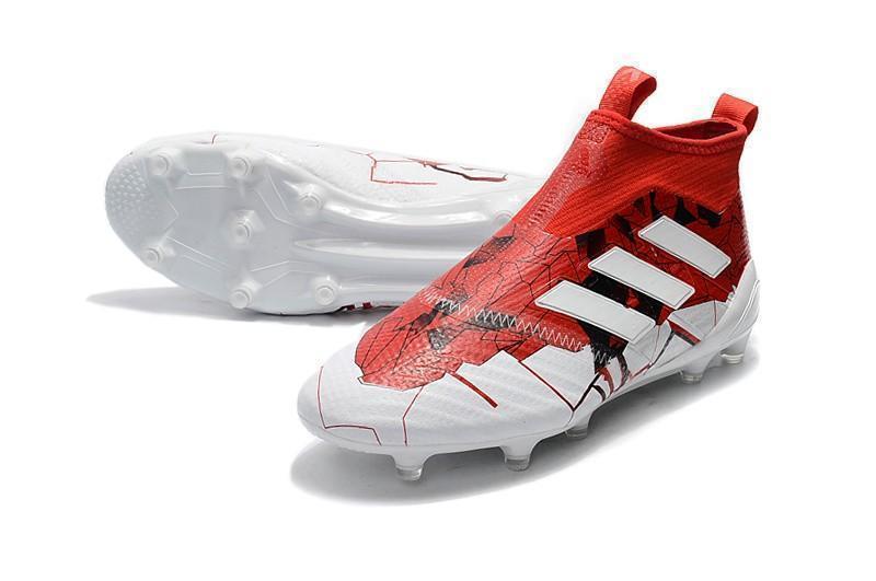 Adidas Ace 17+ Purecontrol  FG Soccer Cleats White Solar Red